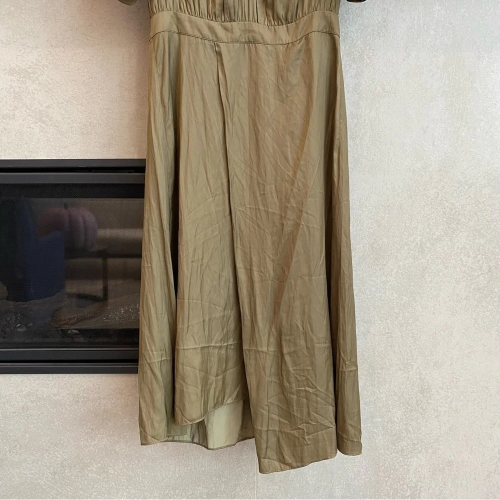 NWT Zadig & Voltaire - Ralia Asymmetric-Hem Satin‎ Midi Dress, Size XS